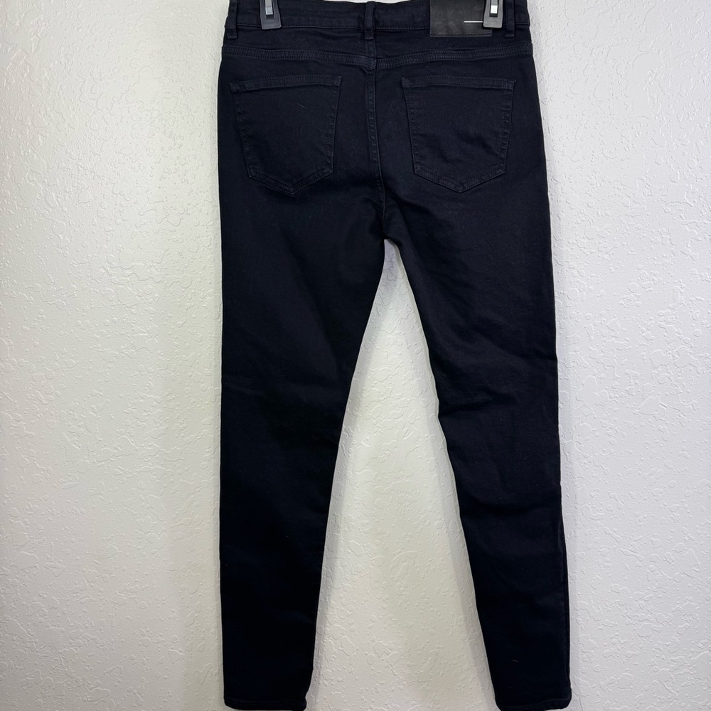 BLK DNM Jeans Black Skinny Fit Women‎ Size 29x30 Cotton Spandex - Picture 4 of 8